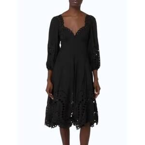 NEW CHARO RUIZ corbin midi dress in black